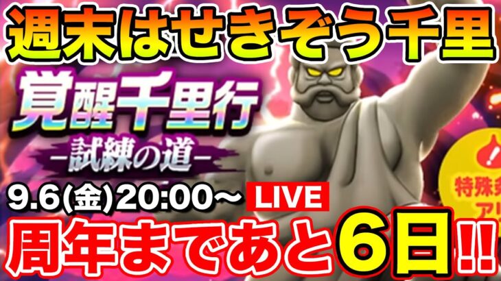 【ドラクエウォーク】周年まであと6日!! 週末は石像千里へGO!!【ガチャは10連だけ】