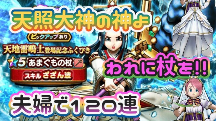 【ドラクエウォーク】【DQWガチャ】お願いはスラミチ？それとも天照大神？天地雷鳴士になりたい！あまぐも杖のガチャを引く！