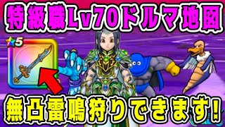 【ドラクエウォーク】特級職Lv70ドルマ地図。無凸雷鳴狩りできます！【DQW】【宝の地図】